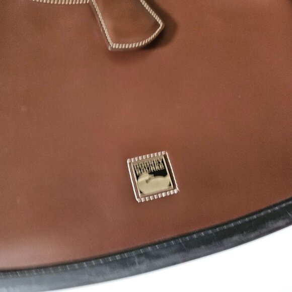 Dooney & Bourke Parasole Vintage Brown Leather Shoulder Purse Bag - Picture 5 of 9